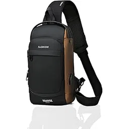 yaavis Waterproof Polyester Crossbody Sling Bag with USB Charging Port | Anti-Theft Chest Travel Backpack for Men and Women-picture-17
