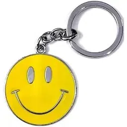 yaayi Smiley Emoji Smiling Face Emoticon Metal Keychain Yellow Smiley Key Chain-picture-24