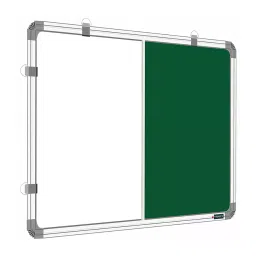 YAJNAS 60.96 x 91.44 cm (2X3 Feet) Premium Combination Board Non Magnetic Whiteboard with Green Chalkboard for Home Office and School-picture-38