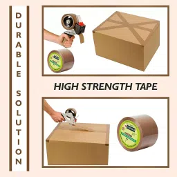 YAJNAS 76.2 mm (3 Inch) 100 m Brown BOPP Tape (Pack 6) image 5