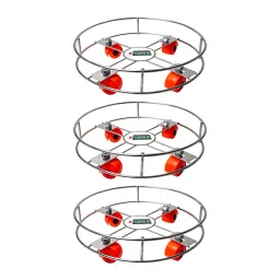 YAJNAS SS Easy Movable Flexible Unbreakable LPG Gas Cylinder Trolly Stand with Wheels (Pack of 3)-picture-25