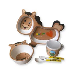 YAMAMA Horse Shape Bamboo Dinnerware Set of 5 - Multicolour-picture-26