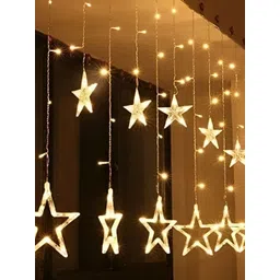 Yamama Yellow 12 Star 138 LED Curtain String Lights - 2.5 M-picture-52