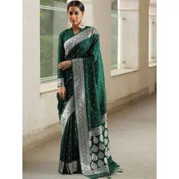 YAMUNE Woven Design Zari Art Silk Banarasi Saree-picture-17
