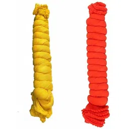 yana collection Cotton Blend Solid Orange, White Men Dupatta-picture-41