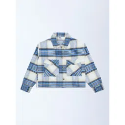 Y&F Kids by Westside Blue Check Design Shacket-picture-13