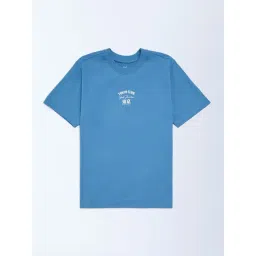 Y&F Kids by Westside Blue Printed Cotton T-Shirt-picture-15