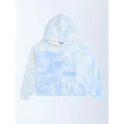 Y&F Kids by Westside Blue Tie-Dye Cotton-Blend Hoodie-picture-18