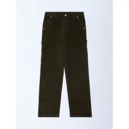 Y&F Kids by Westside Olive Relaxed-Fit Mid-Rise Cotton-Blend Trousers-picture-31