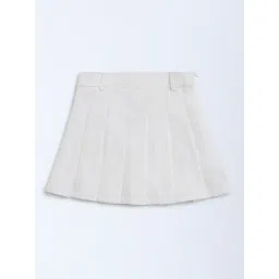 Y&F Kids by Westside White Box Pleated High-Rise Skirt-picture-22