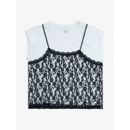 Y&F Kids by Westside White Lace Detailed Cotton T-Shirt-picture-21