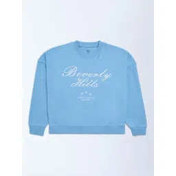 Y&F Kids Girls by Westside Blue Text Printed Cotton-Blend Sweatshirt-picture-27