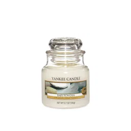 YANKEE CANDLE White Classic Small Jar Baby Powder Scented Candles-picture-21