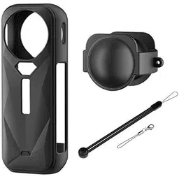 Yantralay Soft Silicone Camera Case Body Cover with Lens Cap for Insta 360° ONE X5 | Shockproof, Anti-Scratch, Precise Fit Protective Case for X5 Action Camera Accessories-picture-26