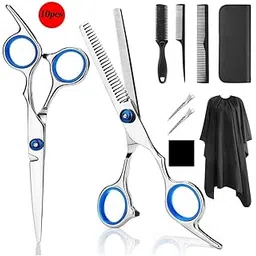 YAONE Full Set Hair Cutting Scissors Kits,Professional Hair Dressing Scissors Barber Kit with Storage Case,Hairdressing Scissor for Men Women Adult Kids Professional Cut Kit.-picture-18