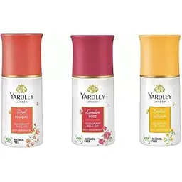 Yardley London Royal Bouquet And London Rose And English Blossom Pack of 3 Deodorant Roll-on - For Women (50 ml, Pack of 3)-picture-25
