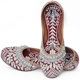 Yash & Co. Womens Rajasthani Embellished Payal and Ghungroo Jutti Mojari | Hand Crafted Jutti | Ethnic and Traditional Jutti | Elegant and Comfortable-picture-24