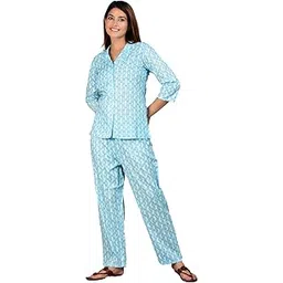 yash gallery Cotton Floral Printed Night Suit Sleepwear Pajama Set For Women-picture-55