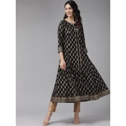 YASH GALLERY Ethnic Motifs Printed A-Line Cotton Kurta-picture-29
