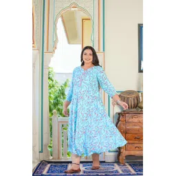 YASH GALLERY Floral Print Maternity A-Line Midi Dress-picture-26