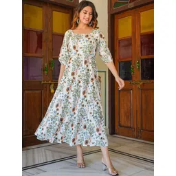 YASH GALLERY Floral Print Maxi Dress-picture-34