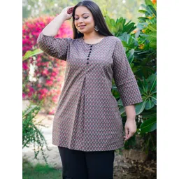 YASH GALLERY Floral Printed Pure Cotton Kurti image 2