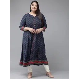 YASH GALLERY Women Pink Ethnic Motifs Printed Kurta-picture-19