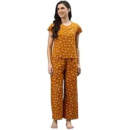 yash gallery Women's Cotton Straight Bandhani Printed Night Suit for Women-picture-48
