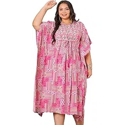 yash gallery Women's Plus Size Geomatrical Printed Maternity Wear Maxi Kaftan-picture-28
