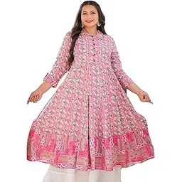 yash gallery Women's Rayon Geomatrical Printed Anarkali Kurta-picture-40