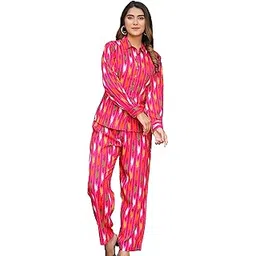 yash gallery Women's Rayon Ikat Printed Co-ord Set-picture-21