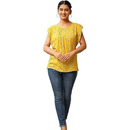 yash gallery Women's Regular Fit Cotton Floral Printed Top-picture-30