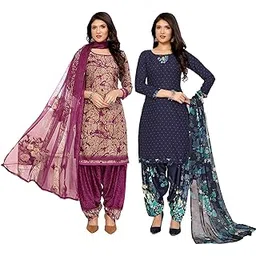 yashika Women's Crepe Dress Material Set for Women | Unstitched Printed Fabric for Kurta Bottom & Dupatta (Pack of 2)-picture-42
