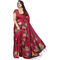 yashika Women's Printed Art Silk Women Saree Kanjivaram Saree with Blouse Material |saree for Women | Saree | New Sari | Latest Saree-picture-47
