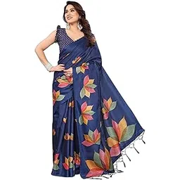 yashika Women's Printed Art Silk Women Saree Kanjivaram Saree with Blouse Material |saree for Women | Saree | New Sari | Latest Saree-picture-56