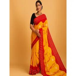 yashvi fab Bandhani Pure Cotton Handloom Bandhani Saree-picture-32