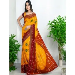 yashvi fab Yellow Pure Cotton Block Print Sarees-picture-12