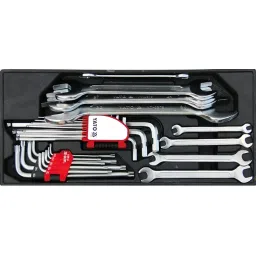 Yato 26 Pcs with Drawer inserter / Double open end spanner set and Hex key YT-55452-picture-39