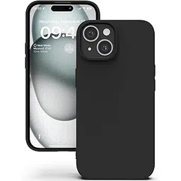 YATWIN Silicone Back Case for iPhone 15 Plus, Soft-Touch Phone Back Cover for Apple iPhone 15 Plus - Black-picture-11