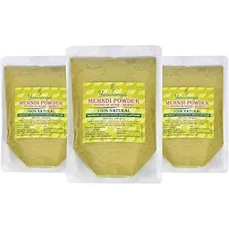 Yauvanya 100% Pure Mehndi Powder - 300 gms (3 Packets of 100 gms Each) Natural Hair Color, Conditioning, and Strengthening for Healthy, Vibrant Hair - No Chemicals, no ammonia, no PPD (Orignal Indian Rajasthani Mehndi)-picture-47