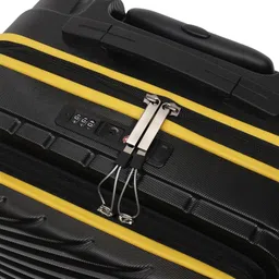 yayavar Small Cabin Suitcase (55 cm) 8 Wheels - BERLIN CABIN PRO|LaptopCompartment|USB ChargingPoint|5YearsInternationalWarranty - Black, Yellow image 3