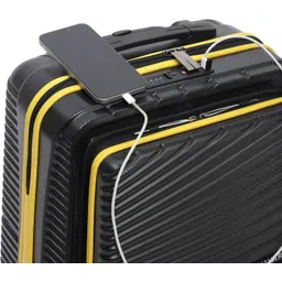 yayavar Small Cabin Suitcase (55 cm) 8 Wheels - BERLIN CABIN PRO|LaptopCompartment|USB ChargingPoint|5YearsInternationalWarranty - Black, Yellow image 4