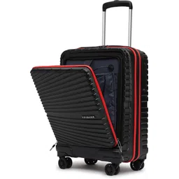 yayavar Small Cabin Suitcase (55 cm) 4 Wheels - BERLIN CABIN PRO|LaptopCompartment|USB ChargingPoint|5YearsInternationalWarranty - Black, Red-picture-11