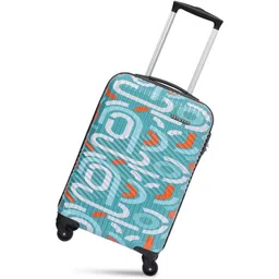 yayavar Small Cabin Suitcase (55 cm) 4 Wheels - PARIS - Scratch Proof Printed Trolley Bag - Teal-picture-30