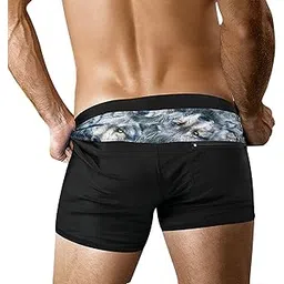 yayay Swimwear Swimming Shorts Trunk,Men's Swim Trunks Animal Print Sexy Fashion Zipper Shorts Beach Pocket Swimsuit-picture-41