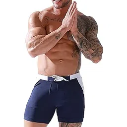 yayay Swimwear Swimming Shorts Trunk,Men's Swimming Trunks Solid Color Slim Fit Beach Surf Casual Sports Shorts-picture-53