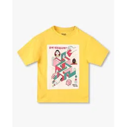 Boys Squid Game Print Boxy Fit Round-Neck T-Shirt-image-9
