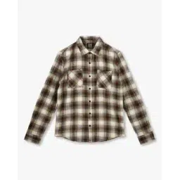 yb dnmx Boys Checked Regular Fit Cotton Shirt with Patch Pockets-picture-17