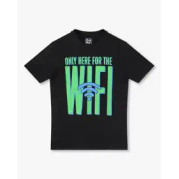 yb dnmx Boys Typographic Print Regular Fit Crew-Neck T-Shirt-picture-12