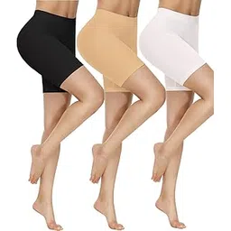 yeblues Women 3 Pack Seamless Slip Shorts for Under Dress Smooth Boyshorts for Yoga/Bike/Workout Shapewear Shorts-picture-18